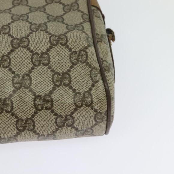 GUCCI GG Supreme Web Sherry Line Bag Pvc Beige Gold 68 02 004